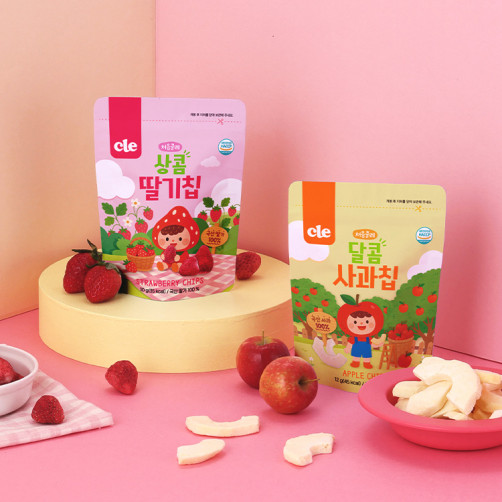 처음클레 과일칩 2봉(딸기/사과)